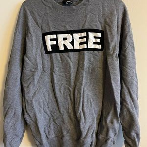 Free - grey crew neck